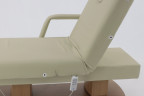 Массажный стол электрический MED-MOS ММКМ-2 (КО-156Д) светло-бежевый с основанием светлое дерево (Р)