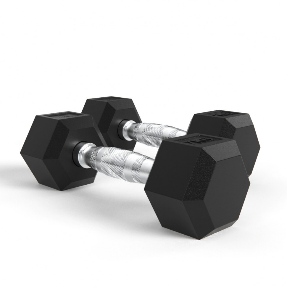 Гантели DFC гексаг. обрезиненная пара DB001-7 кг